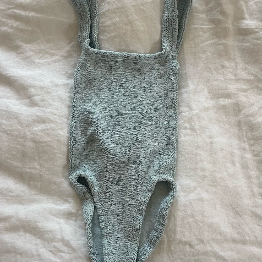 Hunza G Blue One Piece Swimsuit